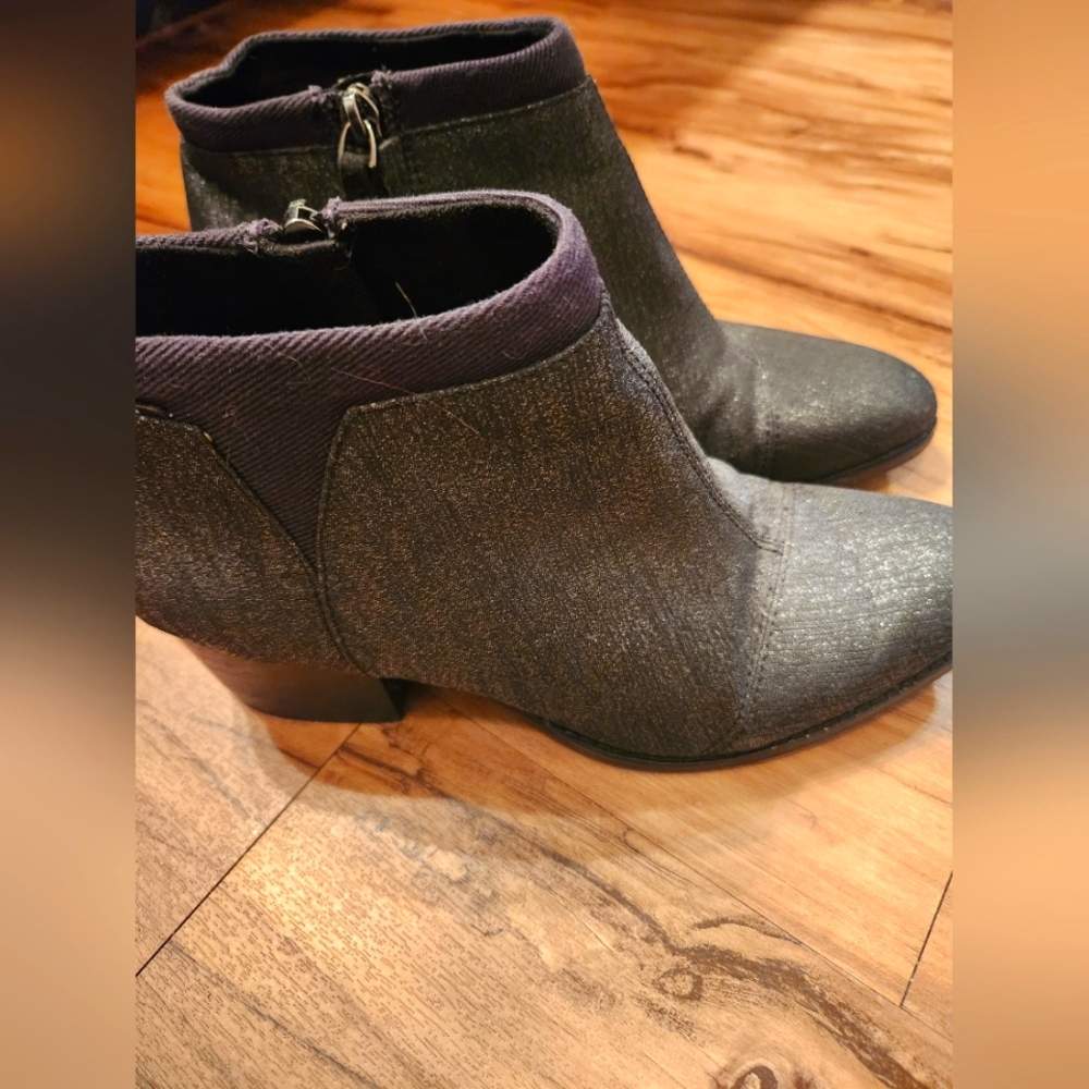 Toms Black Sparkly Ankle Boots